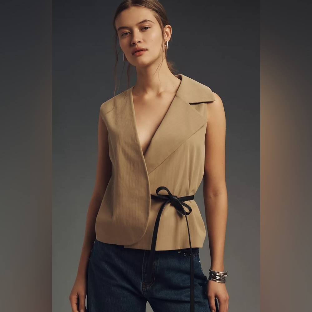 NWT Size XL - Mare Mare Sleeveless Tie Wrap Blouse (NWT US$ 138) - Picture 2 of 8